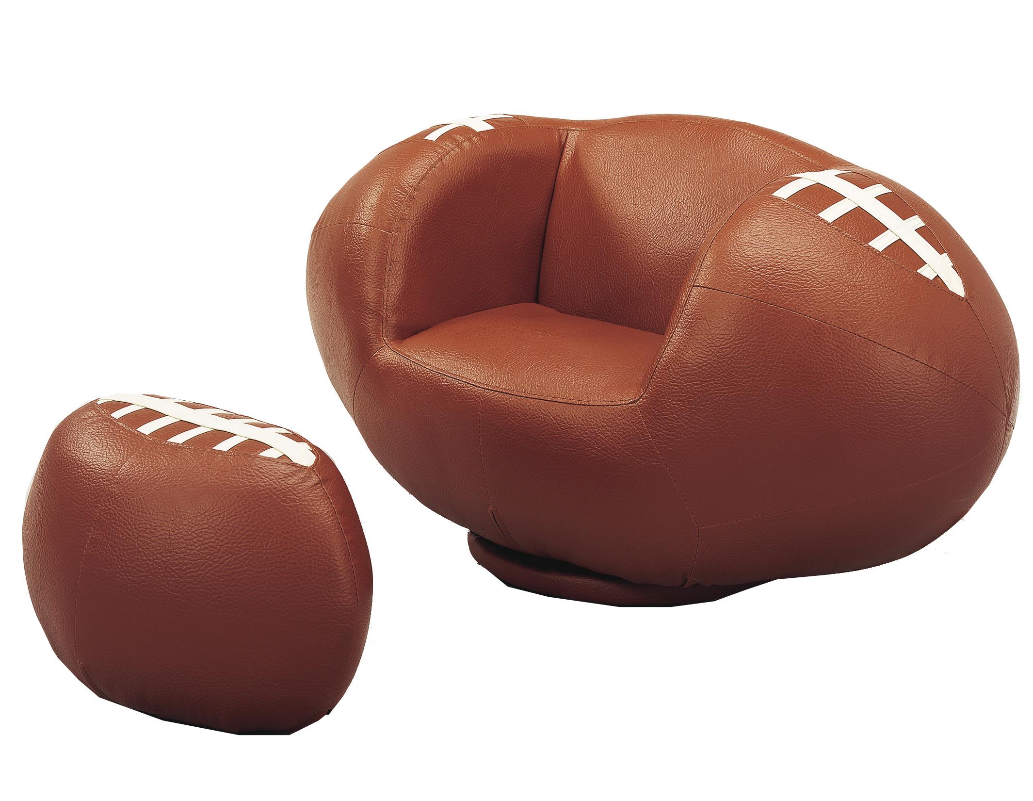 Belfort Essentials Kids Sport Chairs Football Swivel Chair & Ottoman
